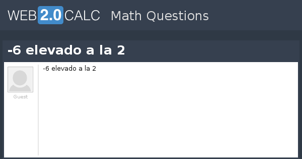 6 elevado a 2